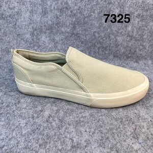 Everlane Womens Size 11.5 Gray Canvas Slip On Sneakers Casual Shoes